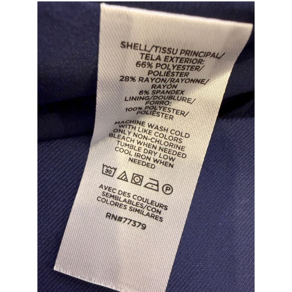 NEW ANN TAYLOR PURE SAPPHIRE BLUE LONG ONE BUTTON BI-STRETCH BLAZER JACKET SZ 4 - Picture 6 of 6